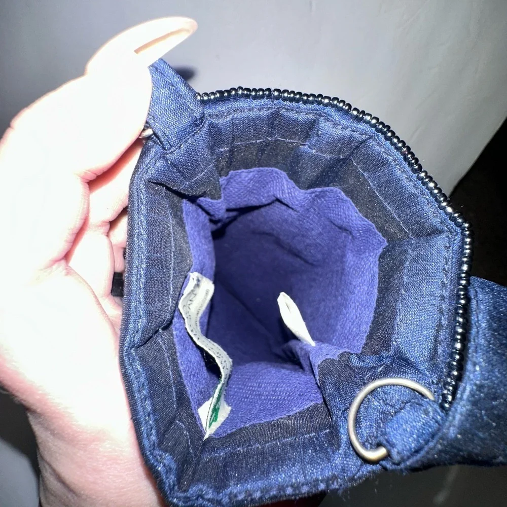 Bamboo Trading Co. Delightful Denim hand-beaded crossbody/wristlet club bag NWT